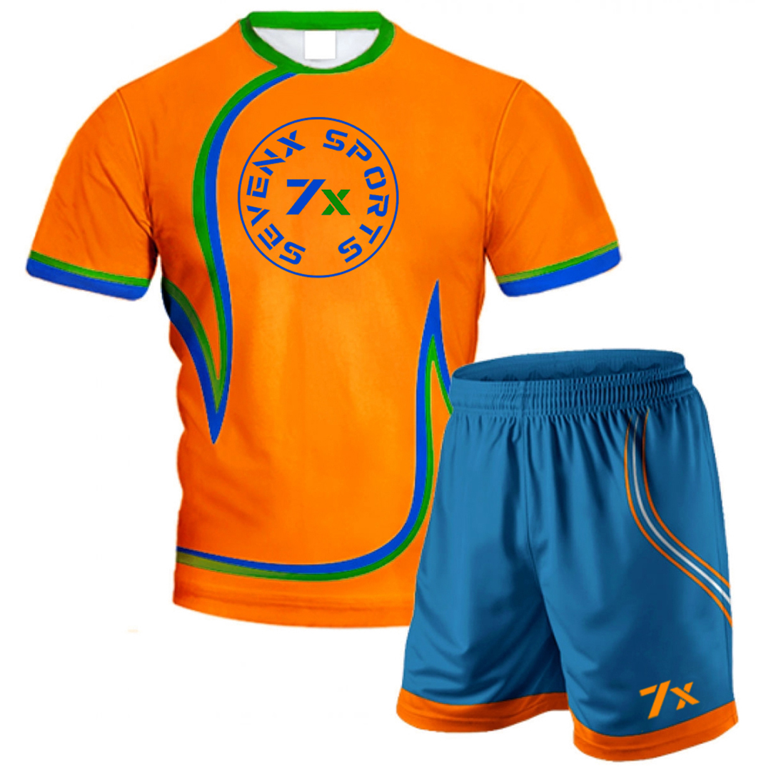 Sharp Edge Volleyball Uniform Orange Blue