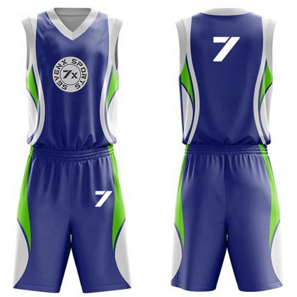 7x Victory Basketball Uniform Blue