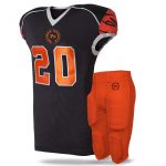American Football Uniform Black Orange