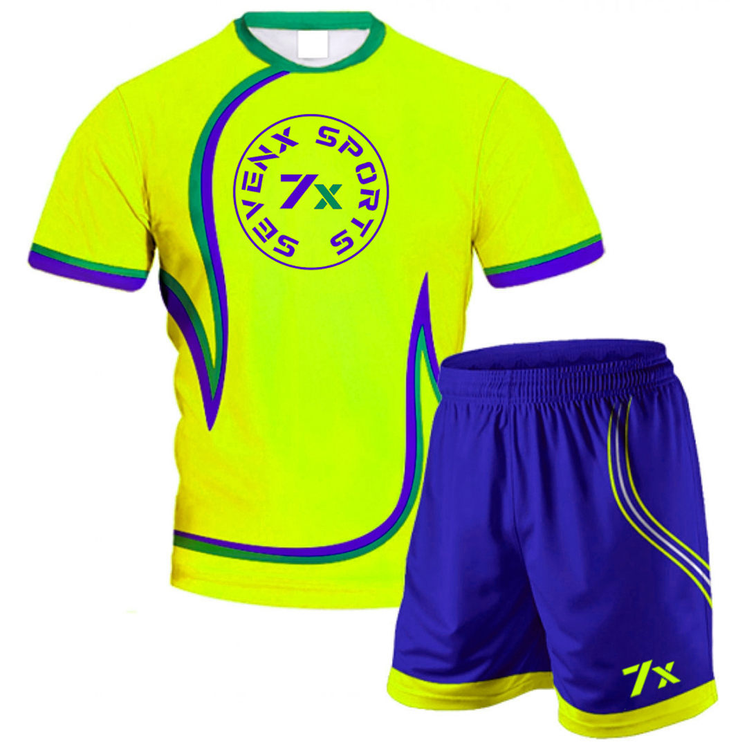 Sharp Design Volleyball Uniform Yellow Blue